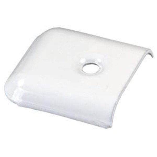 Jr Products JR PRODUCTS 49655 Metal Vinyl End Caps - Polar White J45-49655